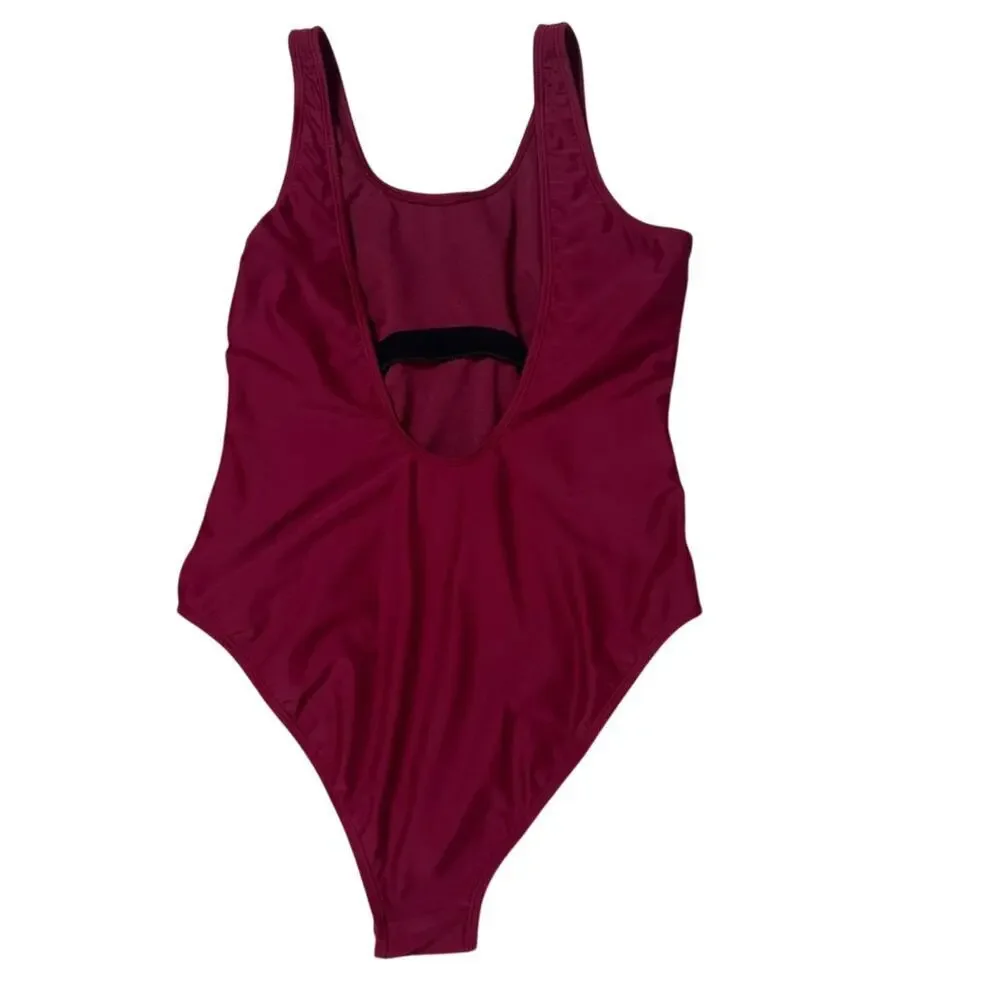 Bebe One Piece Rhinestone Swim Suit Size L